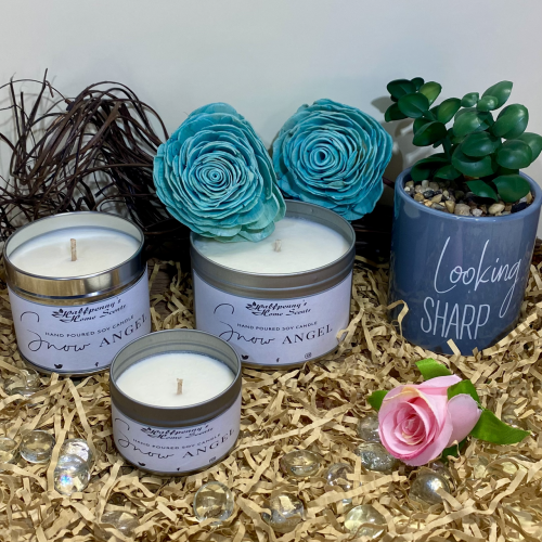 Snow Angel Tin Candle